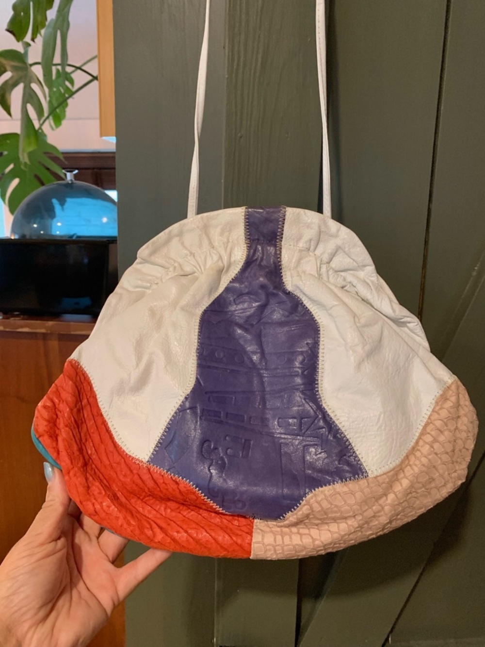 Vintage Leather Patchwork Purse - Picture 11 of 11